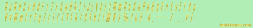 Phantacontitleital Font – Orange Fonts on Green Background