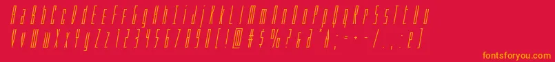Phantacontitleital Font – Orange Fonts on Red Background