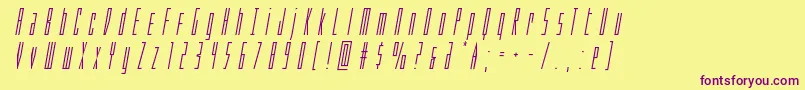 Phantacontitleital Font – Purple Fonts on Yellow Background