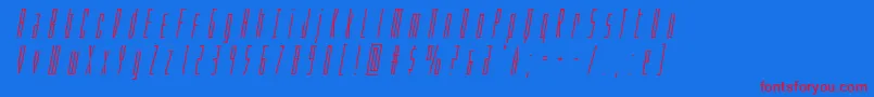 Phantacontitleital Font – Red Fonts on Blue Background