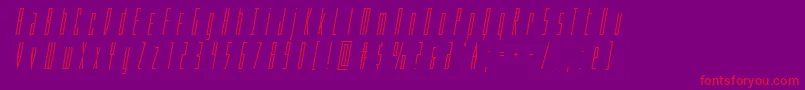 Phantacontitleital-fontti – punaiset fontit violetilla taustalla