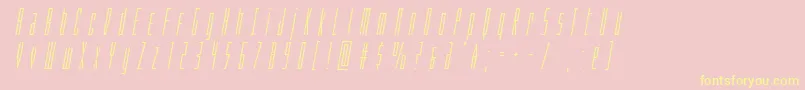 Saiba mais sobre a fonte Phantacontitleital Fonte Phantacontitleital – fontes amarelas em um fundo rosa