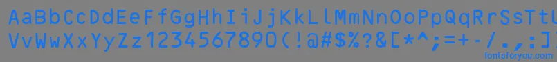 OcrBRegular Font – Blue Fonts on Gray Background