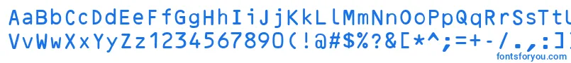 OcrBRegular Font – Blue Fonts on White Background