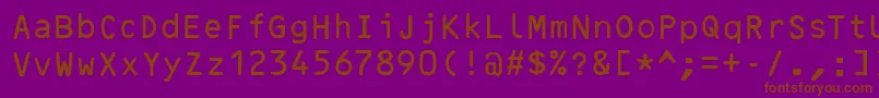 OcrBRegular Font – Brown Fonts on Purple Background