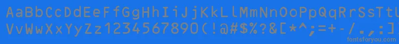 OcrBRegular Font – Gray Fonts on Blue Background