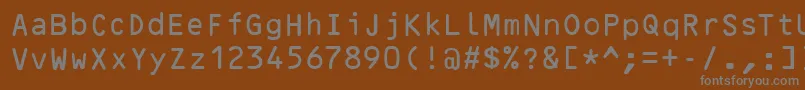 Police OcrBRegular – polices grises sur fond brun