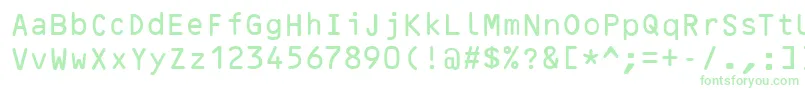 OcrBRegular Font – Green Fonts on White Background