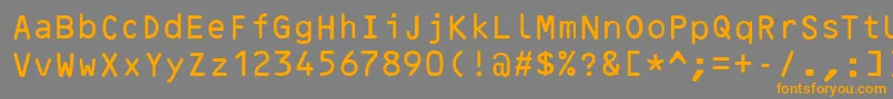 OcrBRegular Font – Orange Fonts on Gray Background