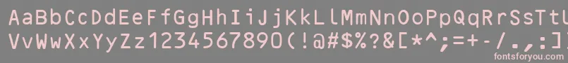OcrBRegular Font – Pink Fonts on Gray Background