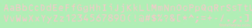 OcrBRegular Font – Pink Fonts on Green Background