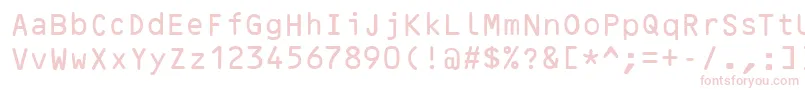 OcrBRegular Font – Pink Fonts on White Background