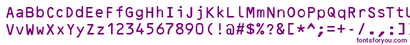 OcrBRegular Font – Purple Fonts on White Background