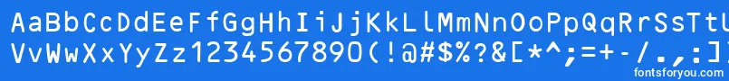 OcrBRegular Font – White Fonts on Blue Background