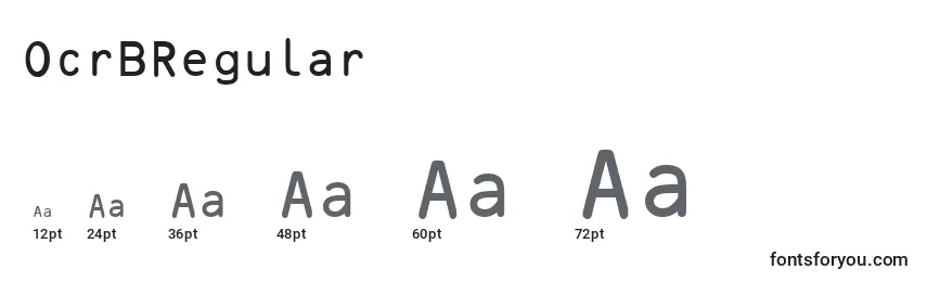OcrBRegular Font Sizes