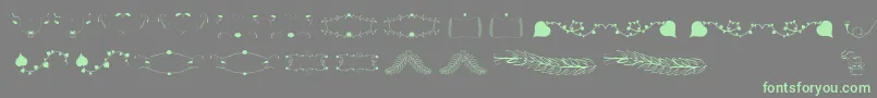 Florality-fontti – vihreät fontit harmaalla taustalla