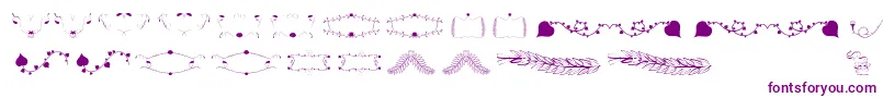 Florality Font – Purple Fonts on White Background