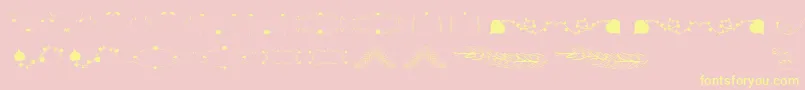 フォントFlorality – 黄色のフォント、ピンクの背景