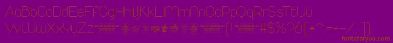 DuepuntozeroExtralightTrial Font – Brown Fonts on Purple Background
