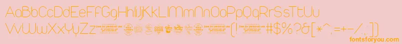 DuepuntozeroExtralightTrial Font – Orange Fonts on Pink Background