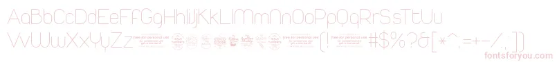 DuepuntozeroExtralightTrial Font – Pink Fonts on White Background