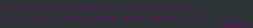 Шрифт DuepuntozeroExtralightTrial – фиолетовые шрифты на чёрном фоне