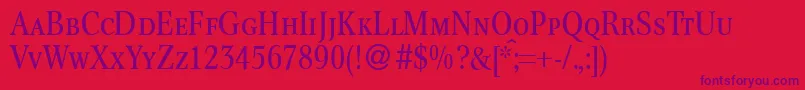 Lisätietoja ConcertcapsdbNormal-fontista ConcertcapsdbNormal-fontti – violetit fontit punaisella taustalla