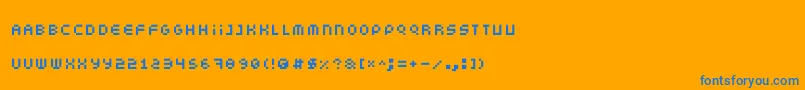 Somepx Font – Blue Fonts on Orange Background