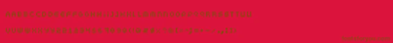 Somepx Font – Brown Fonts on Red Background