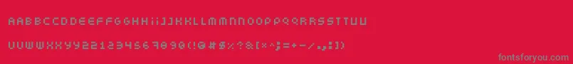 Somepx Font – Gray Fonts on Red Background