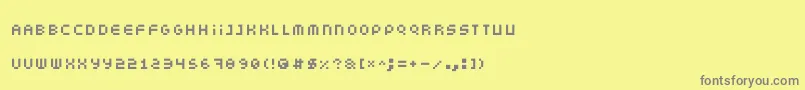 Czcionka Somepx – szare czcionki na żółtym tle