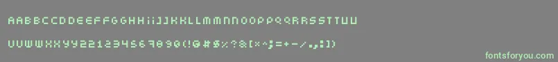 フォントSomepx – 灰色の背景に緑のフォント