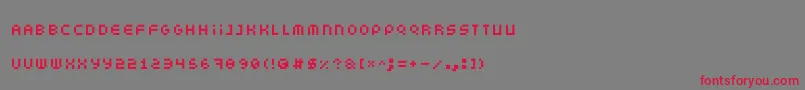 Somepx Font – Red Fonts on Gray Background