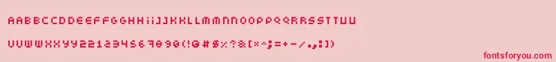 Somepx Font – Red Fonts on Pink Background