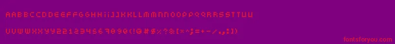 Somepx Font – Red Fonts on Purple Background