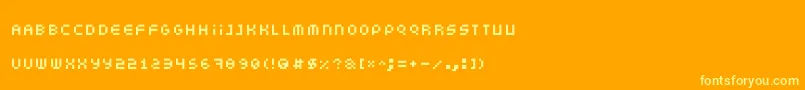 Somepx Font – Yellow Fonts on Orange Background