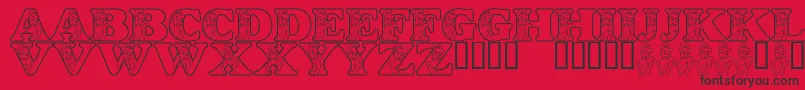 LmsHappilyEverAfter Font – Black Fonts on Red Background