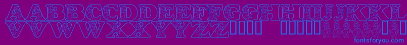 LmsHappilyEverAfter Font – Blue Fonts on Purple Background