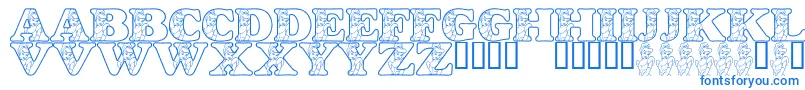 LmsHappilyEverAfter Font – Blue Fonts on White Background