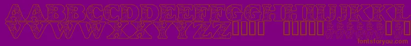 LmsHappilyEverAfter Font – Brown Fonts on Purple Background