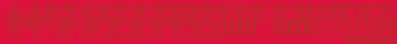 LmsHappilyEverAfter Font – Brown Fonts on Red Background