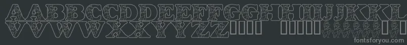 LmsHappilyEverAfter Font – Gray Fonts on Black Background