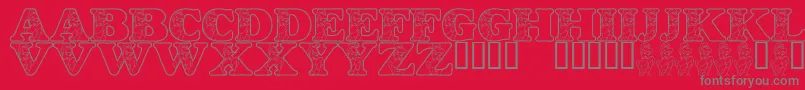 LmsHappilyEverAfter Font – Gray Fonts on Red Background