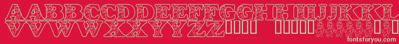 LmsHappilyEverAfter Font – Green Fonts on Red Background