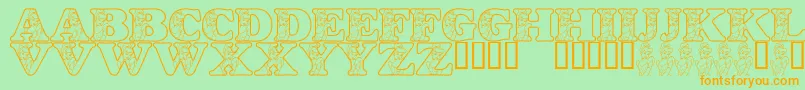 LmsHappilyEverAfter Font – Orange Fonts on Green Background