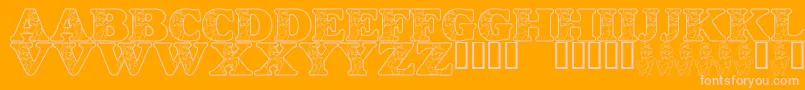 LmsHappilyEverAfter Font – Pink Fonts on Orange Background