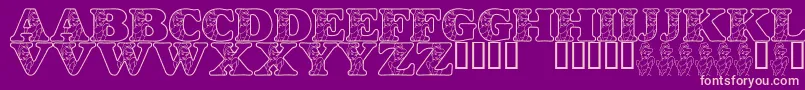 LmsHappilyEverAfter Font – Pink Fonts on Purple Background