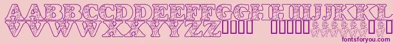 LmsHappilyEverAfter Font – Purple Fonts on Pink Background