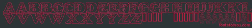 LmsHappilyEverAfter Font – Red Fonts on Black Background