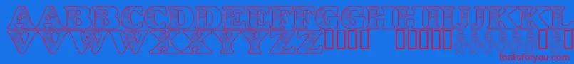 LmsHappilyEverAfter Font – Red Fonts on Blue Background